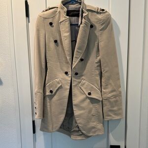 Zara Beige Double-Breasted Trench Coat